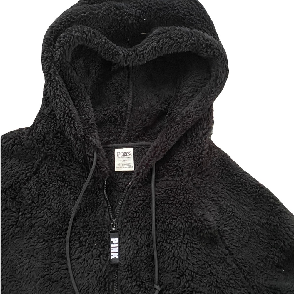 NWOT vs pink sherpa hooded half zip teddy jacket coat - Picture 2 of 3